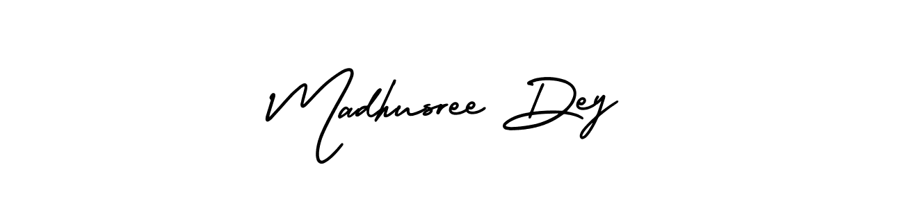 AmerikaSignatureDemo-Regular is a professional signature style that is perfect for those who want to add a touch of class to their signature. It is also a great choice for those who want to make their signature more unique. Get Madhusree Dey name to fancy signature for free. Madhusree Dey signature style 3 images and pictures png