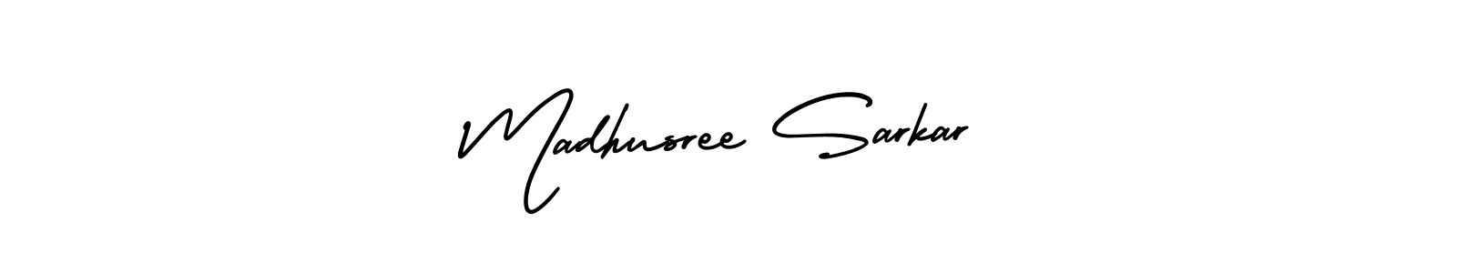 Use a signature maker to create a handwritten signature online. With this signature software, you can design (AmerikaSignatureDemo-Regular) your own signature for name Madhusree Sarkar. Madhusree Sarkar signature style 3 images and pictures png