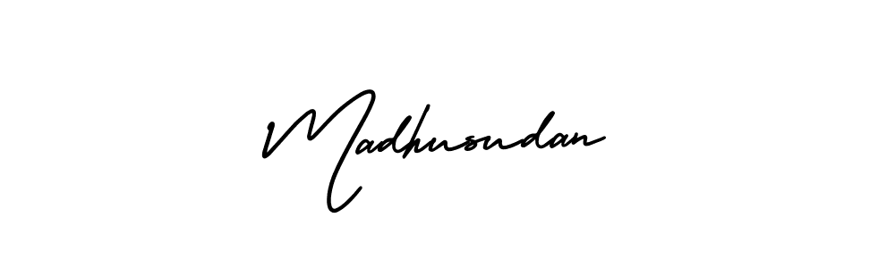 Design your own signature with our free online signature maker. With this signature software, you can create a handwritten (AmerikaSignatureDemo-Regular) signature for name Madhusudan. Madhusudan signature style 3 images and pictures png