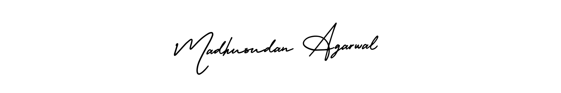 Madhusudan Agarwal stylish signature style. Best Handwritten Sign (AmerikaSignatureDemo-Regular) for my name. Handwritten Signature Collection Ideas for my name Madhusudan Agarwal. Madhusudan Agarwal signature style 3 images and pictures png