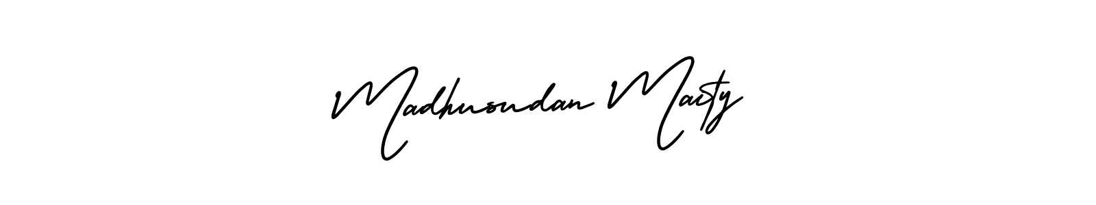 Make a short Madhusudan Maity signature style. Manage your documents anywhere anytime using AmerikaSignatureDemo-Regular. Create and add eSignatures, submit forms, share and send files easily. Madhusudan Maity signature style 3 images and pictures png