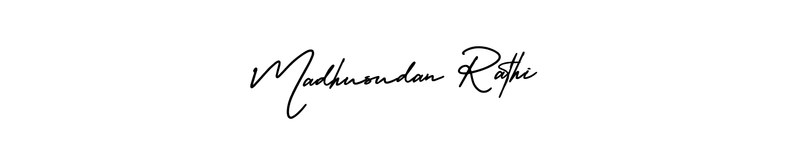 Use a signature maker to create a handwritten signature online. With this signature software, you can design (AmerikaSignatureDemo-Regular) your own signature for name Madhusudan Rathi. Madhusudan Rathi signature style 3 images and pictures png