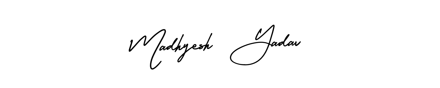 Create a beautiful signature design for name Madhyesh  Yadav. With this signature (AmerikaSignatureDemo-Regular) fonts, you can make a handwritten signature for free. Madhyesh  Yadav signature style 3 images and pictures png