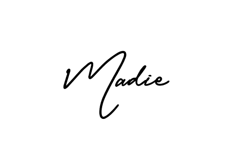 How to make Madie signature? AmerikaSignatureDemo-Regular is a professional autograph style. Create handwritten signature for Madie name. Madie signature style 3 images and pictures png