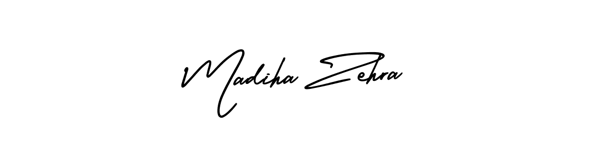 Madiha Zehra stylish signature style. Best Handwritten Sign (AmerikaSignatureDemo-Regular) for my name. Handwritten Signature Collection Ideas for my name Madiha Zehra. Madiha Zehra signature style 3 images and pictures png