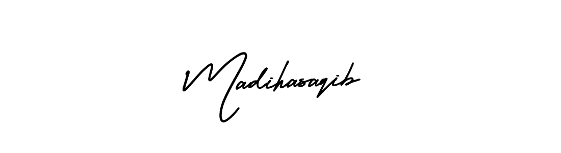 How to make Madihasaqib signature? AmerikaSignatureDemo-Regular is a professional autograph style. Create handwritten signature for Madihasaqib name. Madihasaqib signature style 3 images and pictures png