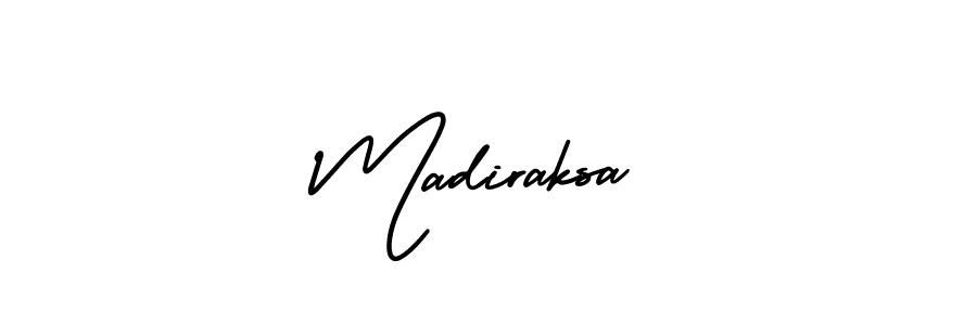 You should practise on your own different ways (AmerikaSignatureDemo-Regular) to write your name (Madiraksa) in signature. don't let someone else do it for you. Madiraksa signature style 3 images and pictures png