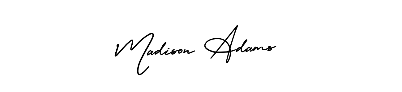 Use a signature maker to create a handwritten signature online. With this signature software, you can design (AmerikaSignatureDemo-Regular) your own signature for name Madison Adams. Madison Adams signature style 3 images and pictures png