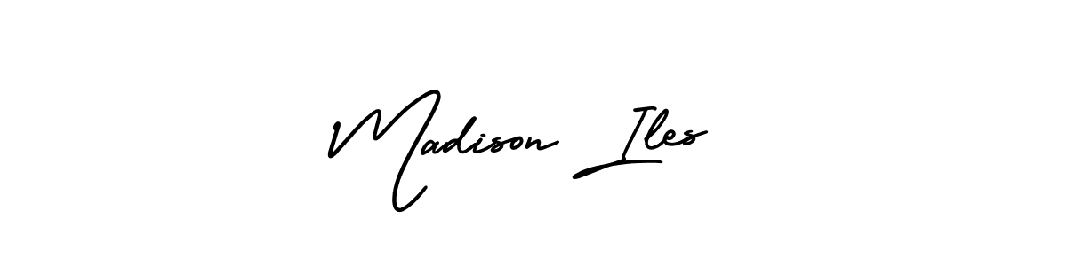 Use a signature maker to create a handwritten signature online. With this signature software, you can design (AmerikaSignatureDemo-Regular) your own signature for name Madison Iles. Madison Iles signature style 3 images and pictures png