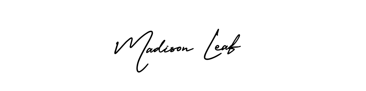 This is the best signature style for the Madison Leaf name. Also you like these signature font (AmerikaSignatureDemo-Regular). Mix name signature. Madison Leaf signature style 3 images and pictures png