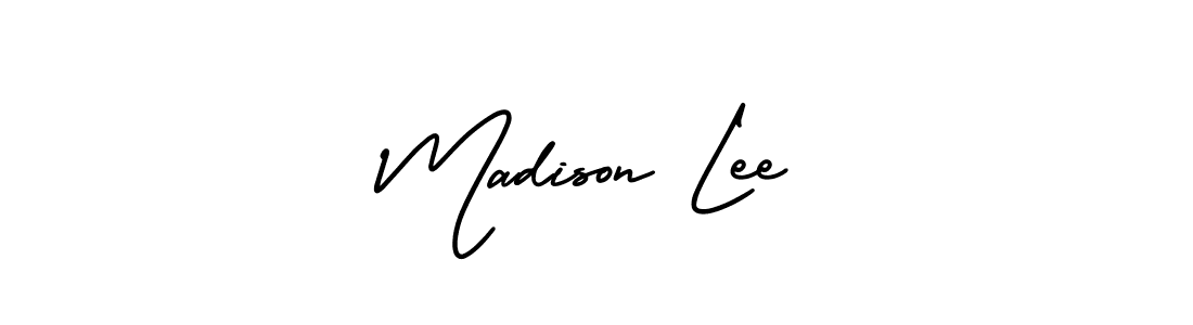 Use a signature maker to create a handwritten signature online. With this signature software, you can design (AmerikaSignatureDemo-Regular) your own signature for name Madison Lee. Madison Lee signature style 3 images and pictures png