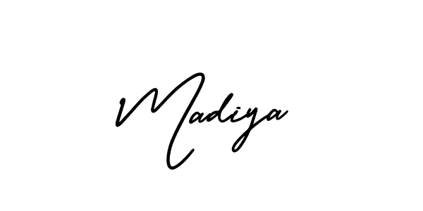 It looks lik you need a new signature style for name Madiya. Design unique handwritten (AmerikaSignatureDemo-Regular) signature with our free signature maker in just a few clicks. Madiya signature style 3 images and pictures png