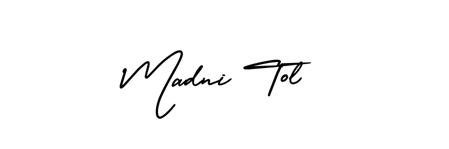 Check out images of Autograph of Madni Tol name. Actor Madni Tol Signature Style. AmerikaSignatureDemo-Regular is a professional sign style online. Madni Tol signature style 3 images and pictures png