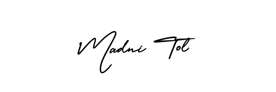 Check out images of Autograph of Madni Tol name. Actor Madni Tol Signature Style. AmerikaSignatureDemo-Regular is a professional sign style online. Madni Tol signature style 3 images and pictures png