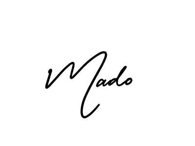 if you are searching for the best signature style for your name Mado. so please give up your signature search. here we have designed multiple signature styles  using AmerikaSignatureDemo-Regular. Mado signature style 3 images and pictures png