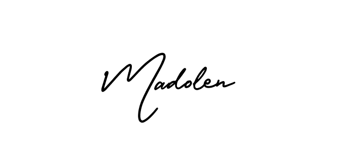 Create a beautiful signature design for name Madolen. With this signature (AmerikaSignatureDemo-Regular) fonts, you can make a handwritten signature for free. Madolen signature style 3 images and pictures png