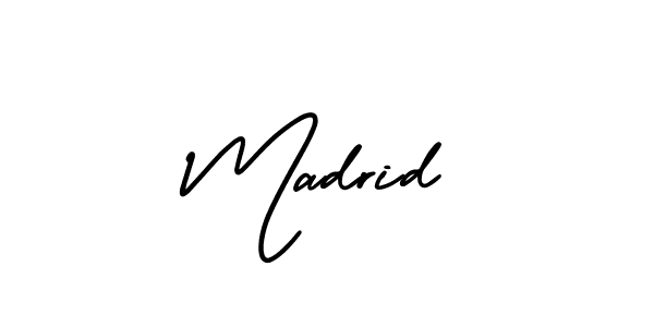 The best way (AmerikaSignatureDemo-Regular) to make a short signature is to pick only two or three words in your name. The name Madrid include a total of six letters. For converting this name. Madrid signature style 3 images and pictures png