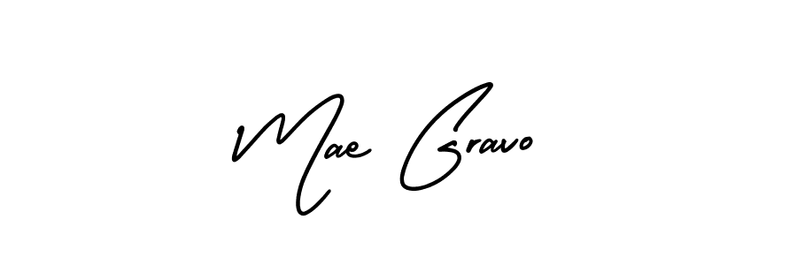 Make a beautiful signature design for name Mae Gravo. With this signature (AmerikaSignatureDemo-Regular) style, you can create a handwritten signature for free. Mae Gravo signature style 3 images and pictures png
