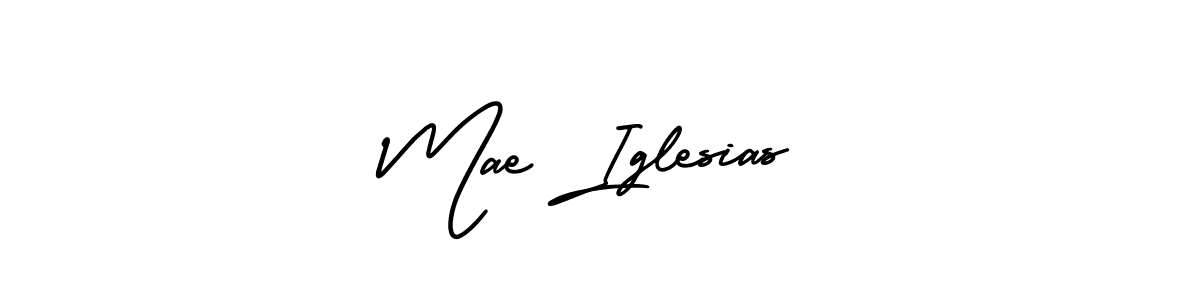 AmerikaSignatureDemo-Regular is a professional signature style that is perfect for those who want to add a touch of class to their signature. It is also a great choice for those who want to make their signature more unique. Get Mae Iglesias name to fancy signature for free. Mae Iglesias signature style 3 images and pictures png