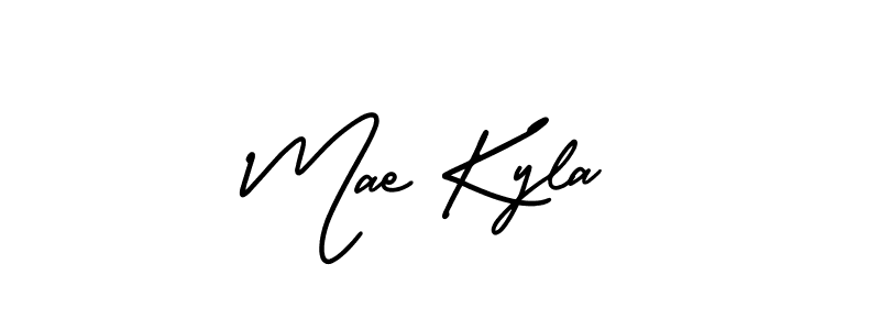 Also You can easily find your signature by using the search form. We will create Mae Kyla name handwritten signature images for you free of cost using AmerikaSignatureDemo-Regular sign style. Mae Kyla signature style 3 images and pictures png