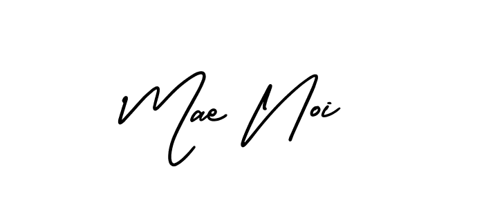 How to make Mae Noi name signature. Use AmerikaSignatureDemo-Regular style for creating short signs online. This is the latest handwritten sign. Mae Noi signature style 3 images and pictures png