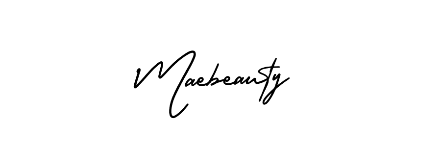 How to make Maebeauty name signature. Use AmerikaSignatureDemo-Regular style for creating short signs online. This is the latest handwritten sign. Maebeauty signature style 3 images and pictures png