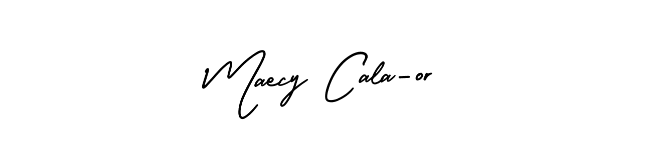 Maecy Cala-or stylish signature style. Best Handwritten Sign (AmerikaSignatureDemo-Regular) for my name. Handwritten Signature Collection Ideas for my name Maecy Cala-or. Maecy Cala-or signature style 3 images and pictures png