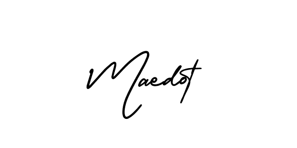 Use a signature maker to create a handwritten signature online. With this signature software, you can design (AmerikaSignatureDemo-Regular) your own signature for name Maedot. Maedot signature style 3 images and pictures png