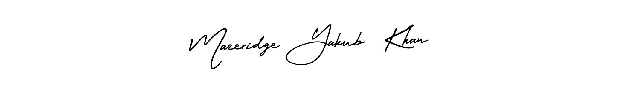 Use a signature maker to create a handwritten signature online. With this signature software, you can design (AmerikaSignatureDemo-Regular) your own signature for name Maeeridge Yakub  Khan. Maeeridge Yakub  Khan signature style 3 images and pictures png