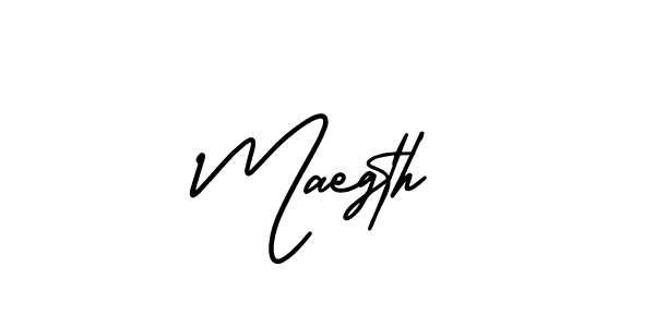 How to make Maegth name signature. Use AmerikaSignatureDemo-Regular style for creating short signs online. This is the latest handwritten sign. Maegth signature style 3 images and pictures png