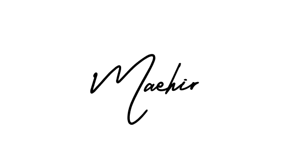 Design your own signature with our free online signature maker. With this signature software, you can create a handwritten (AmerikaSignatureDemo-Regular) signature for name Maehir. Maehir signature style 3 images and pictures png