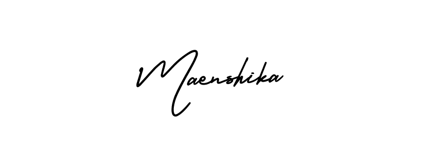 How to make Maenshika signature? AmerikaSignatureDemo-Regular is a professional autograph style. Create handwritten signature for Maenshika name. Maenshika signature style 3 images and pictures png