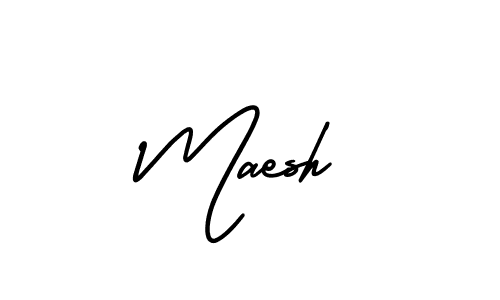 You should practise on your own different ways (AmerikaSignatureDemo-Regular) to write your name (Maesh) in signature. don't let someone else do it for you. Maesh signature style 3 images and pictures png