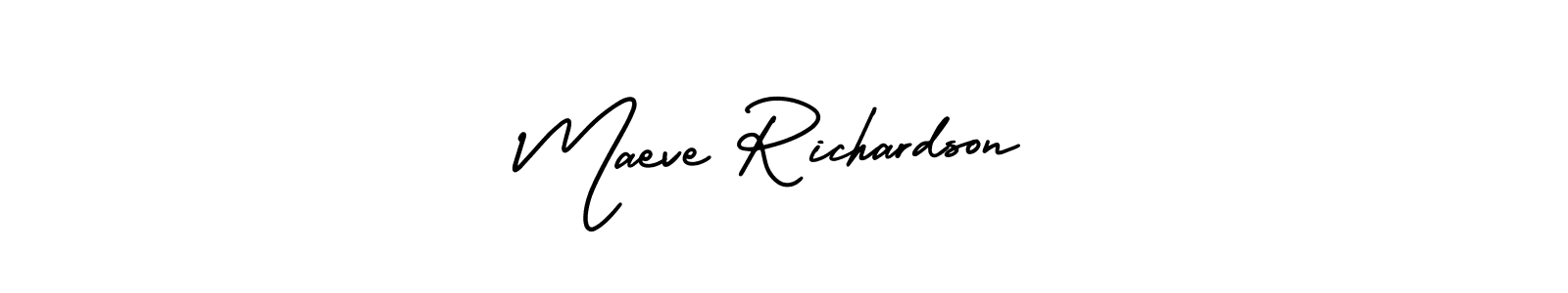 Maeve Richardson stylish signature style. Best Handwritten Sign (AmerikaSignatureDemo-Regular) for my name. Handwritten Signature Collection Ideas for my name Maeve Richardson. Maeve Richardson signature style 3 images and pictures png