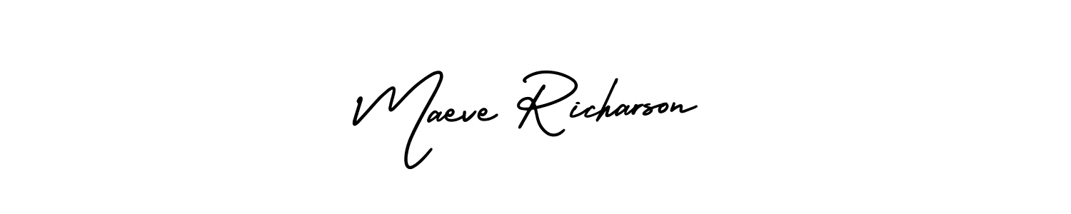 if you are searching for the best signature style for your name Maeve Richarson. so please give up your signature search. here we have designed multiple signature styles  using AmerikaSignatureDemo-Regular. Maeve Richarson signature style 3 images and pictures png