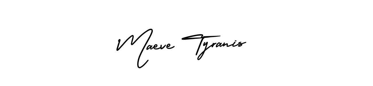 Make a beautiful signature design for name Maeve Tyranis. With this signature (AmerikaSignatureDemo-Regular) style, you can create a handwritten signature for free. Maeve Tyranis signature style 3 images and pictures png