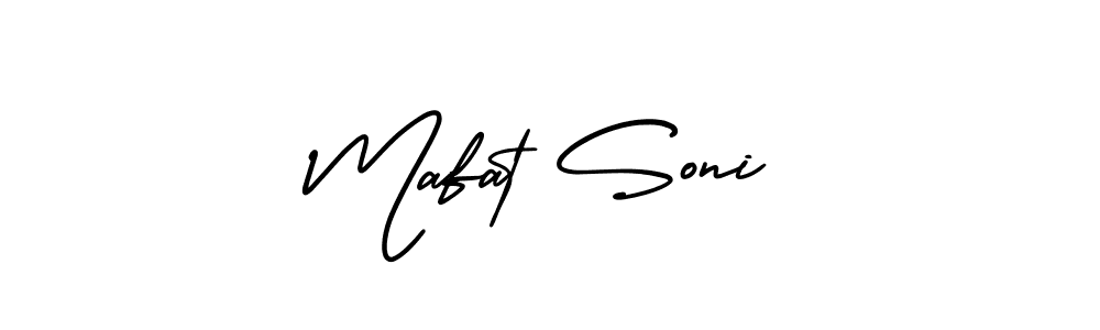 The best way (AmerikaSignatureDemo-Regular) to make a short signature is to pick only two or three words in your name. The name Mafat Soni include a total of six letters. For converting this name. Mafat Soni signature style 3 images and pictures png