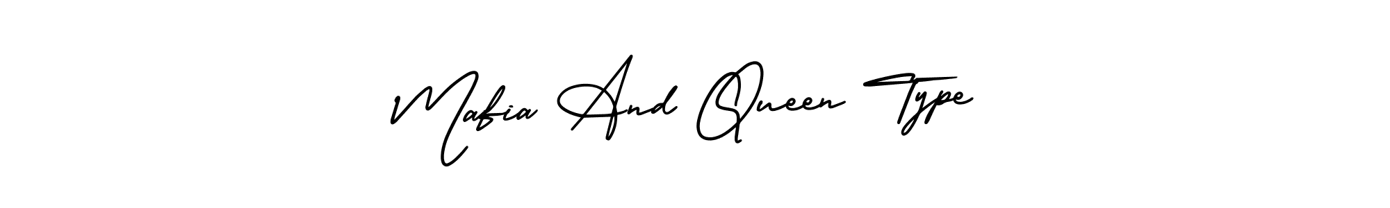 Make a beautiful signature design for name Mafia And Queen Type. With this signature (AmerikaSignatureDemo-Regular) style, you can create a handwritten signature for free. Mafia And Queen Type signature style 3 images and pictures png