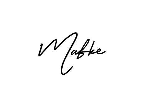 How to make Mafke name signature. Use AmerikaSignatureDemo-Regular style for creating short signs online. This is the latest handwritten sign. Mafke signature style 3 images and pictures png