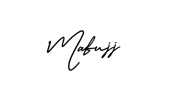 You should practise on your own different ways (AmerikaSignatureDemo-Regular) to write your name (Mafujj) in signature. don't let someone else do it for you. Mafujj signature style 3 images and pictures png