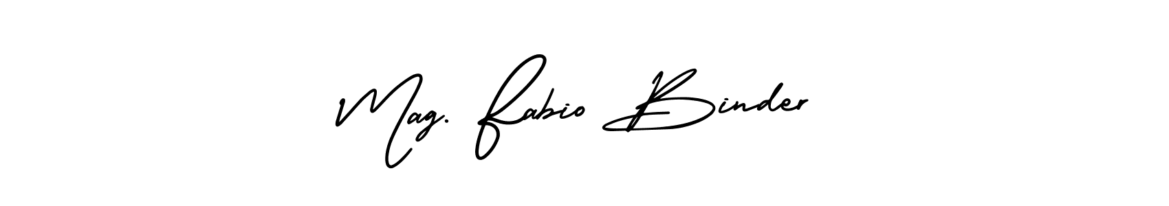 Use a signature maker to create a handwritten signature online. With this signature software, you can design (AmerikaSignatureDemo-Regular) your own signature for name Mag. Fabio Binder. Mag. Fabio Binder signature style 3 images and pictures png