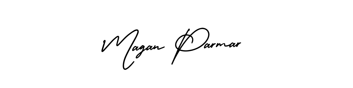 Design your own signature with our free online signature maker. With this signature software, you can create a handwritten (AmerikaSignatureDemo-Regular) signature for name Magan Parmar. Magan Parmar signature style 3 images and pictures png