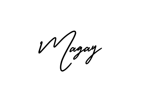 Magay stylish signature style. Best Handwritten Sign (AmerikaSignatureDemo-Regular) for my name. Handwritten Signature Collection Ideas for my name Magay. Magay signature style 3 images and pictures png