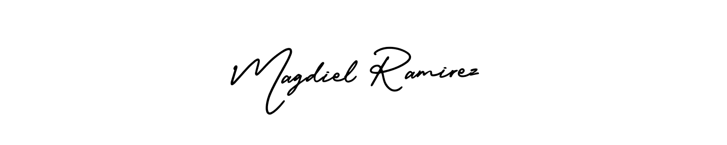 How to Draw Magdiel Ramirez signature style? AmerikaSignatureDemo-Regular is a latest design signature styles for name Magdiel Ramirez. Magdiel Ramirez signature style 3 images and pictures png