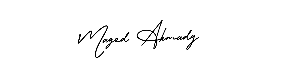 You can use this online signature creator to create a handwritten signature for the name Maged Ahmady. This is the best online autograph maker. Maged Ahmady signature style 3 images and pictures png