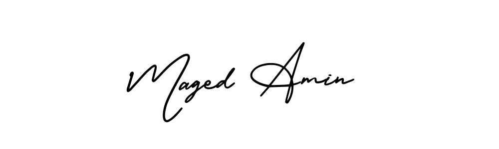 It looks lik you need a new signature style for name Maged Amin. Design unique handwritten (AmerikaSignatureDemo-Regular) signature with our free signature maker in just a few clicks. Maged Amin signature style 3 images and pictures png