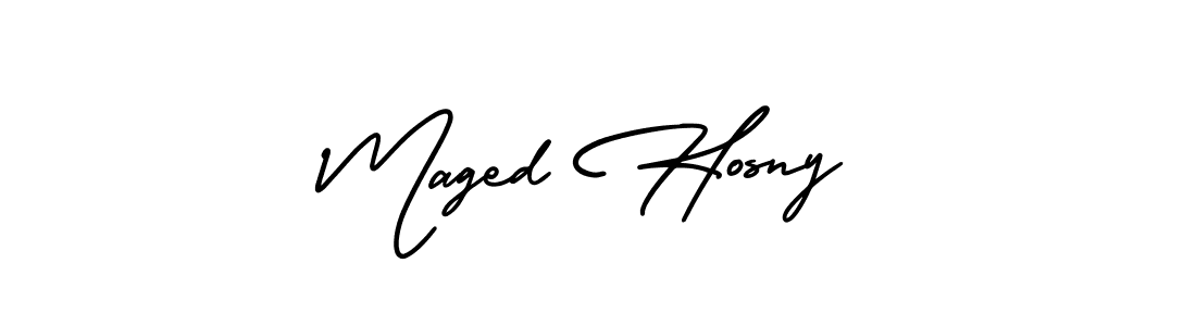 You can use this online signature creator to create a handwritten signature for the name Maged Hosny. This is the best online autograph maker. Maged Hosny signature style 3 images and pictures png