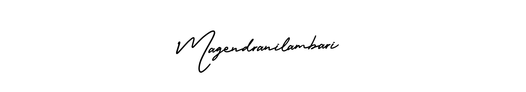 Design your own signature with our free online signature maker. With this signature software, you can create a handwritten (AmerikaSignatureDemo-Regular) signature for name Magendranilambari. Magendranilambari signature style 3 images and pictures png