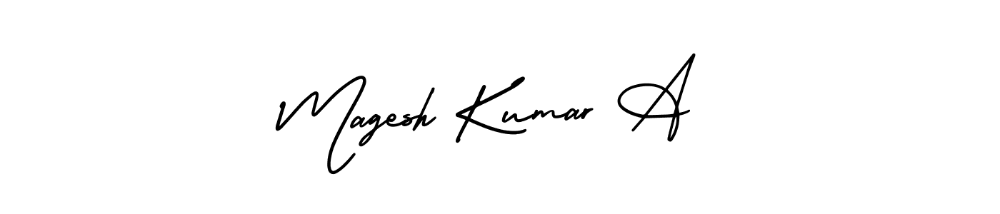 Similarly AmerikaSignatureDemo-Regular is the best handwritten signature design. Signature creator online .You can use it as an online autograph creator for name Magesh Kumar A. Magesh Kumar A signature style 3 images and pictures png