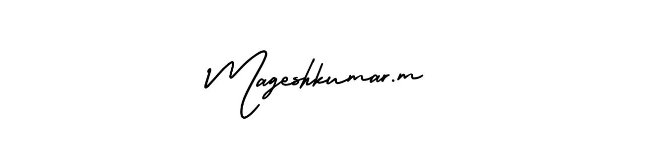 AmerikaSignatureDemo-Regular is a professional signature style that is perfect for those who want to add a touch of class to their signature. It is also a great choice for those who want to make their signature more unique. Get Mageshkumar.m name to fancy signature for free. Mageshkumar.m signature style 3 images and pictures png